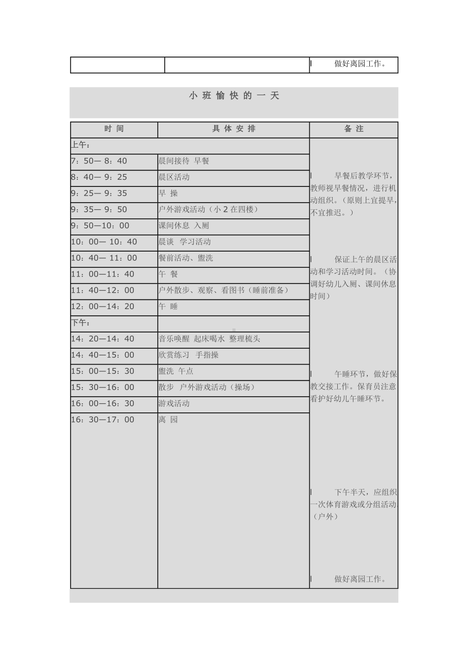 幼儿园在园一日作息时间安排表.docx_第2页