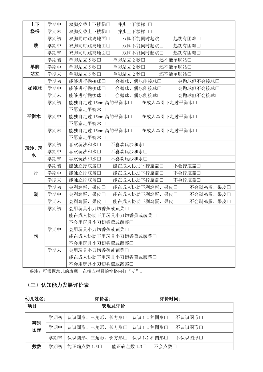 托班幼儿学期发展评价表（下学期）.doc_第2页