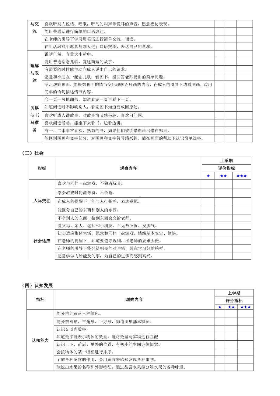 小班幼儿学期发展评价表（上学期）.doc_第2页