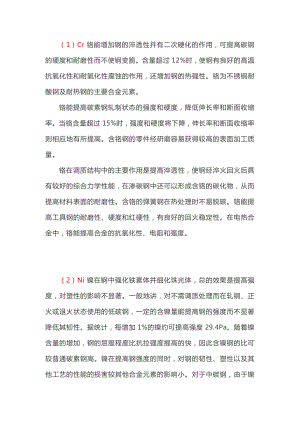 常用合金元素在铸钢的作用.docx