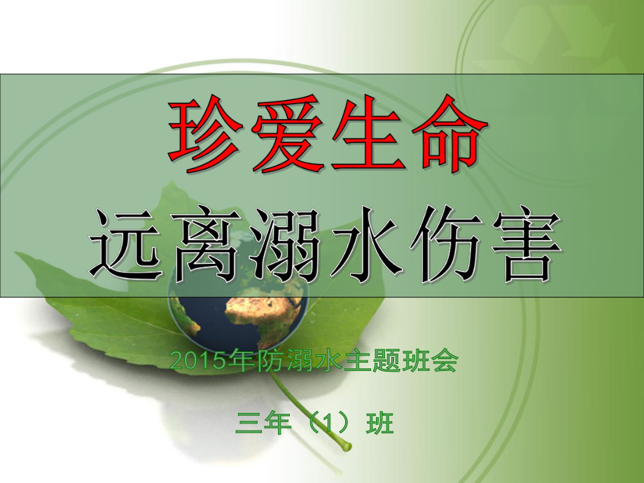 防溺水主题班会(2015).ppt_第1页