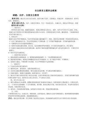 安全教育主题班会教案 (3).doc