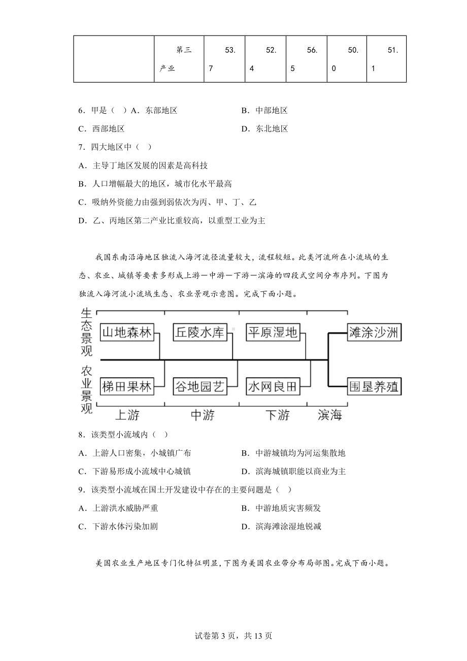 2021年6月浙江省普通高校招生选考科目考试地理试题.docx_第3页