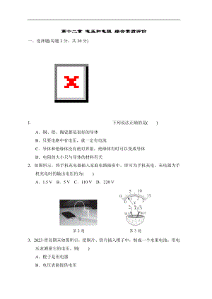 第十二章 电压和电阻 综合素质评价 鲁科版物理九年级上册（五四制）.doc