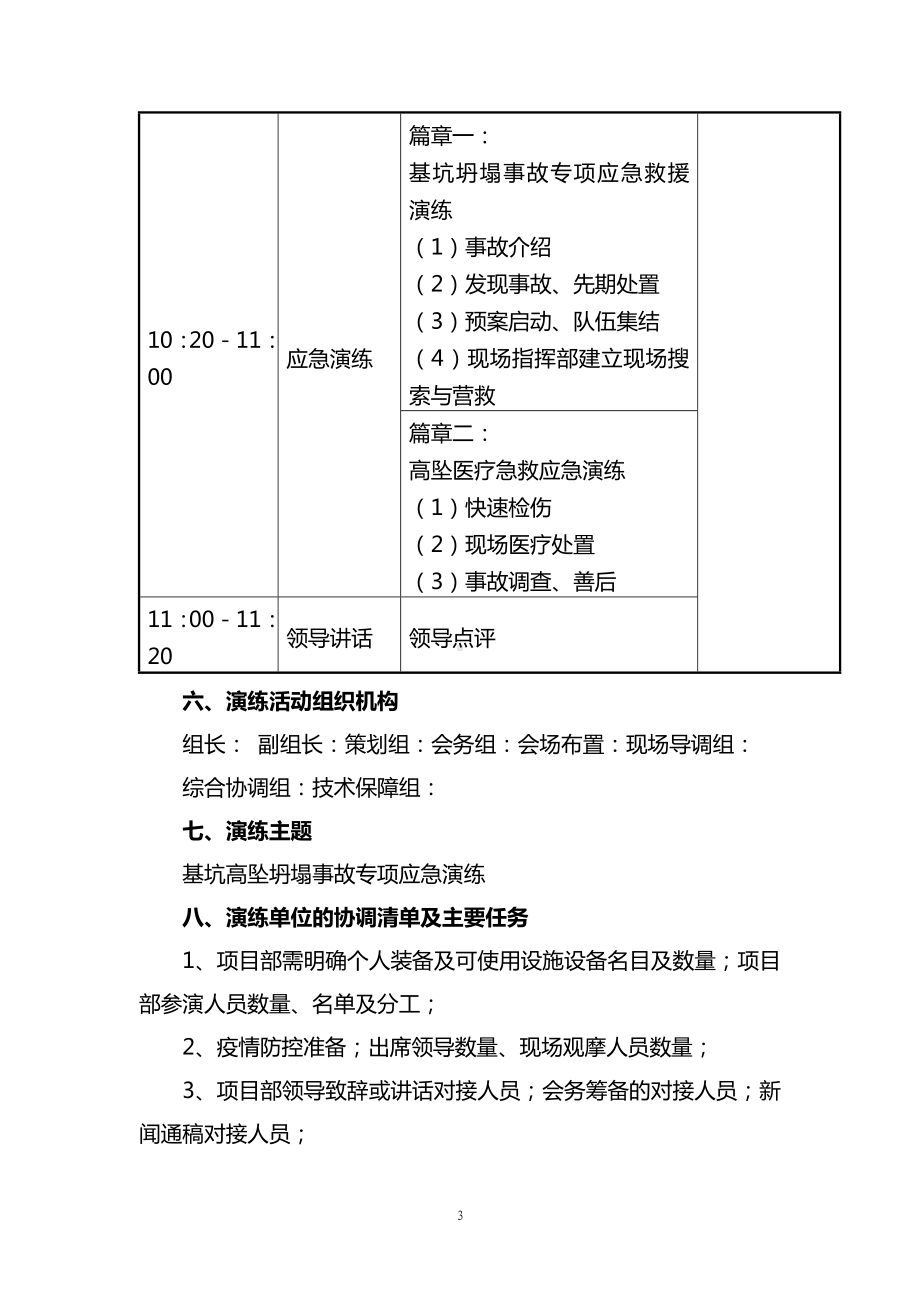 基坑高坠坍塌事故专项应急演练.doc_第3页