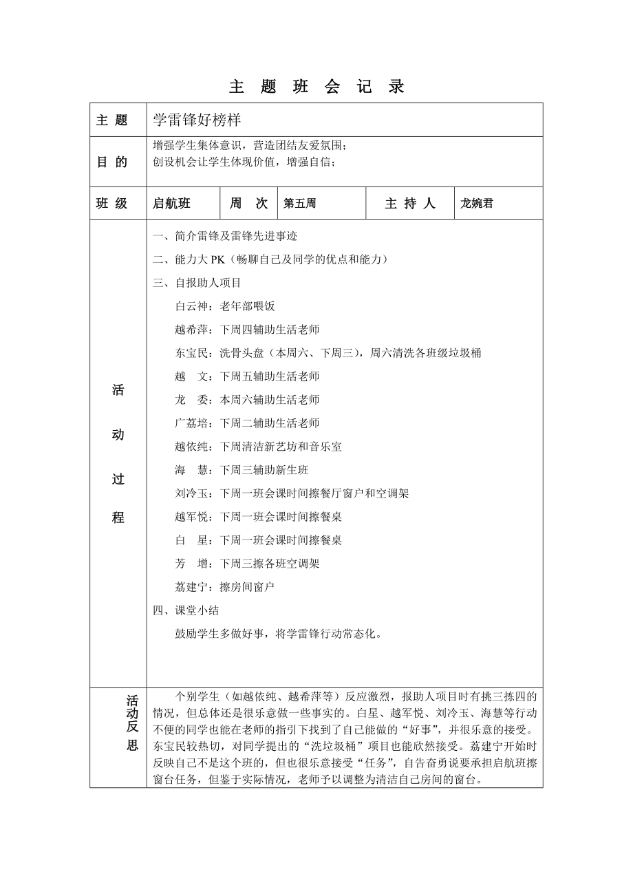 A1三月份学雷锋主题班会.doc_第1页