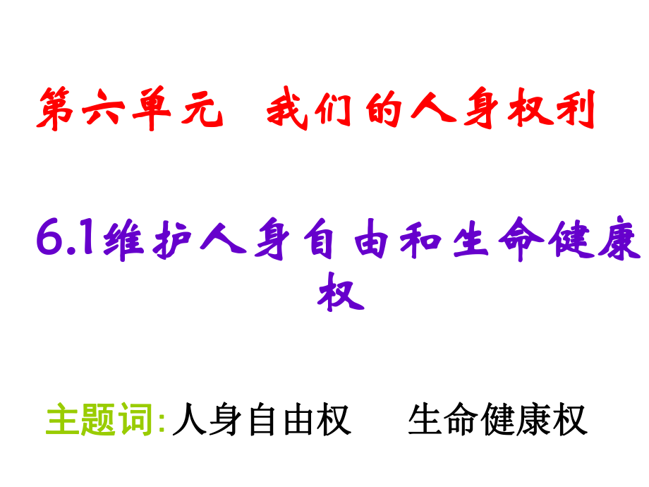 61维护人身自由和生命健康权.ppt_第2页