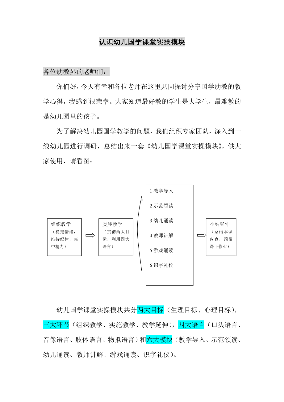 幼儿国学课堂实操模块.doc_第1页