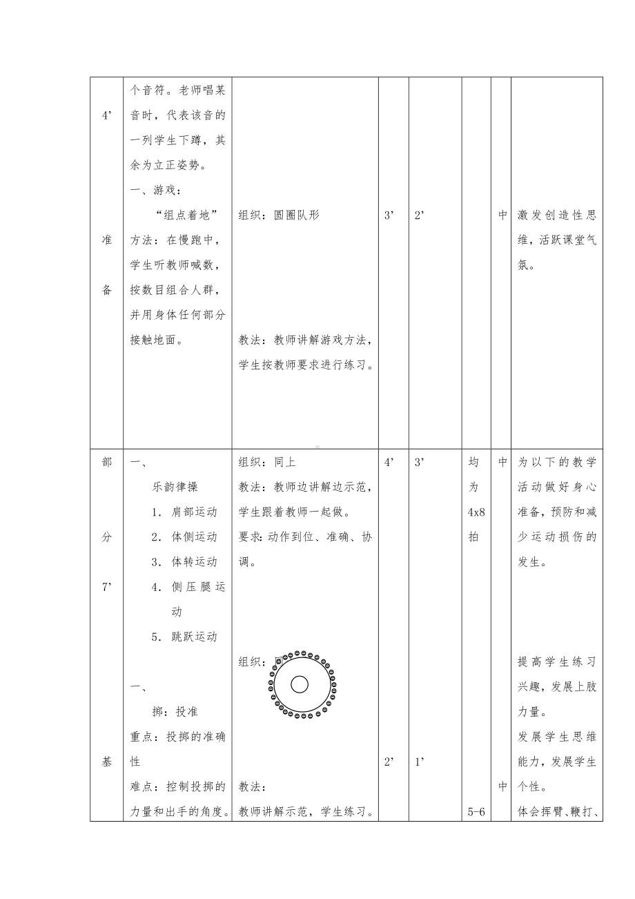 初中体育课教案二.doc_第2页