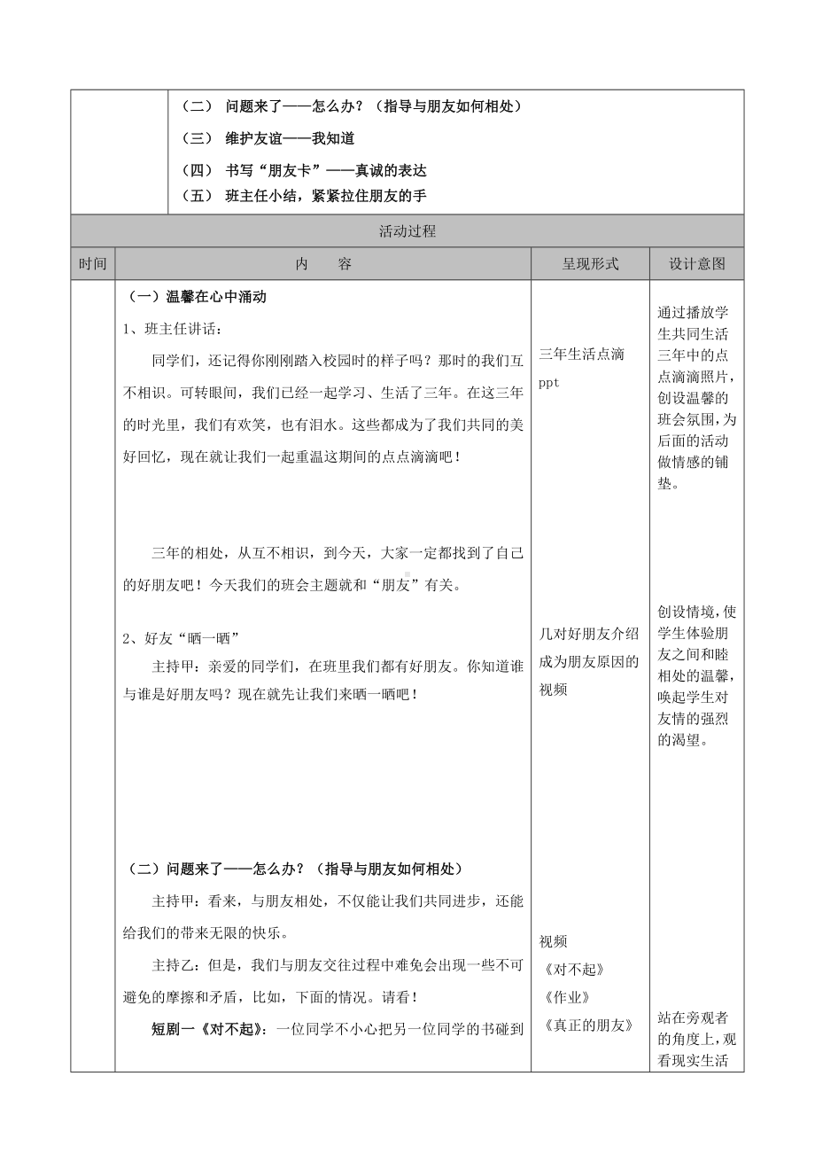 我们是朋友主题班会.doc_第2页