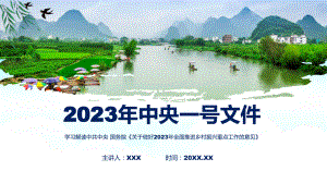 新制定关于做好2023年全面推进乡村振兴重点工作的意见学习解读教学（ppt）演示.pptx