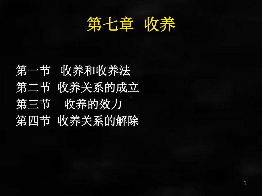 《婚姻家庭继承法学》课件第七章收养.ppt_第1页