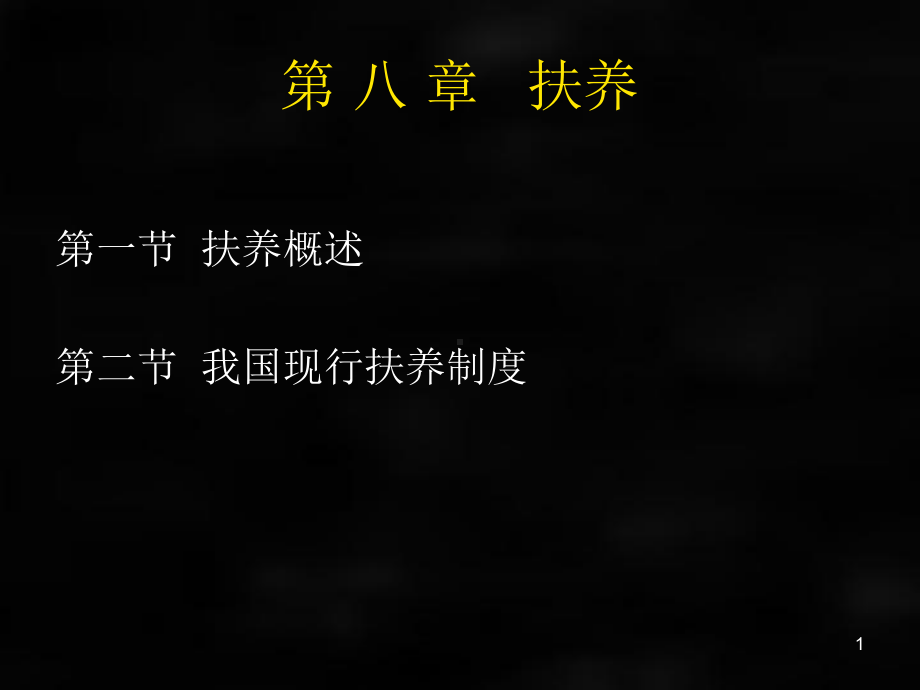 《婚姻家庭继承法学》课件第八章扶养.ppt_第1页