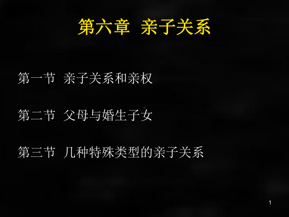 《婚姻家庭继承法学》课件第六章亲子关系.ppt_第1页