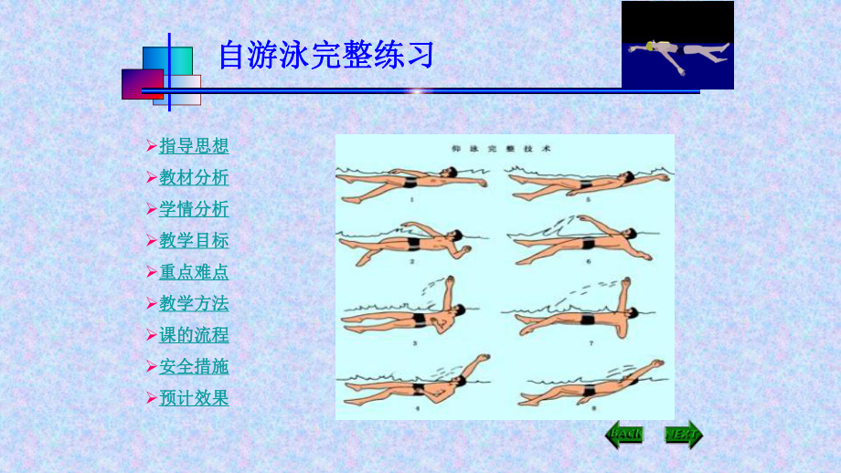 初中体育八年级-第十章 游泳 -仰泳完整练习（课件）.pptx_第2页