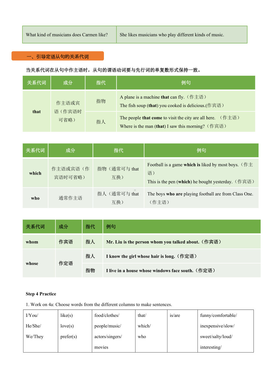 初中英语九年级 Unit 9 Section A(Grammar focus-4c) 教案.doc_第3页