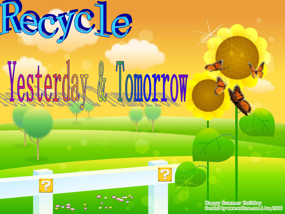 人教小学英语（PEP）六年级下册4Recycle Yesterday & Tomorrow.pptx_第1页