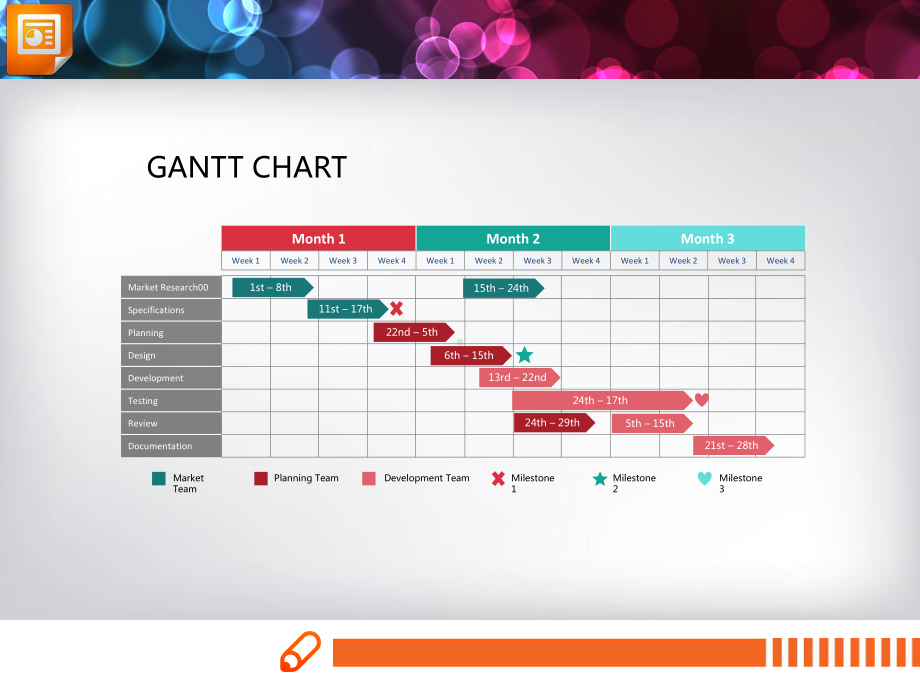 甘特图彩色图表PPT课件.pptx_第3页