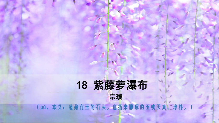 第18课《紫藤萝瀑布》ppt课件（共41张ppt） -（部）统编版七年级下册《语文》.pptx_第1页