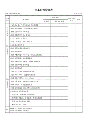 叉车日常检查表.xlsx