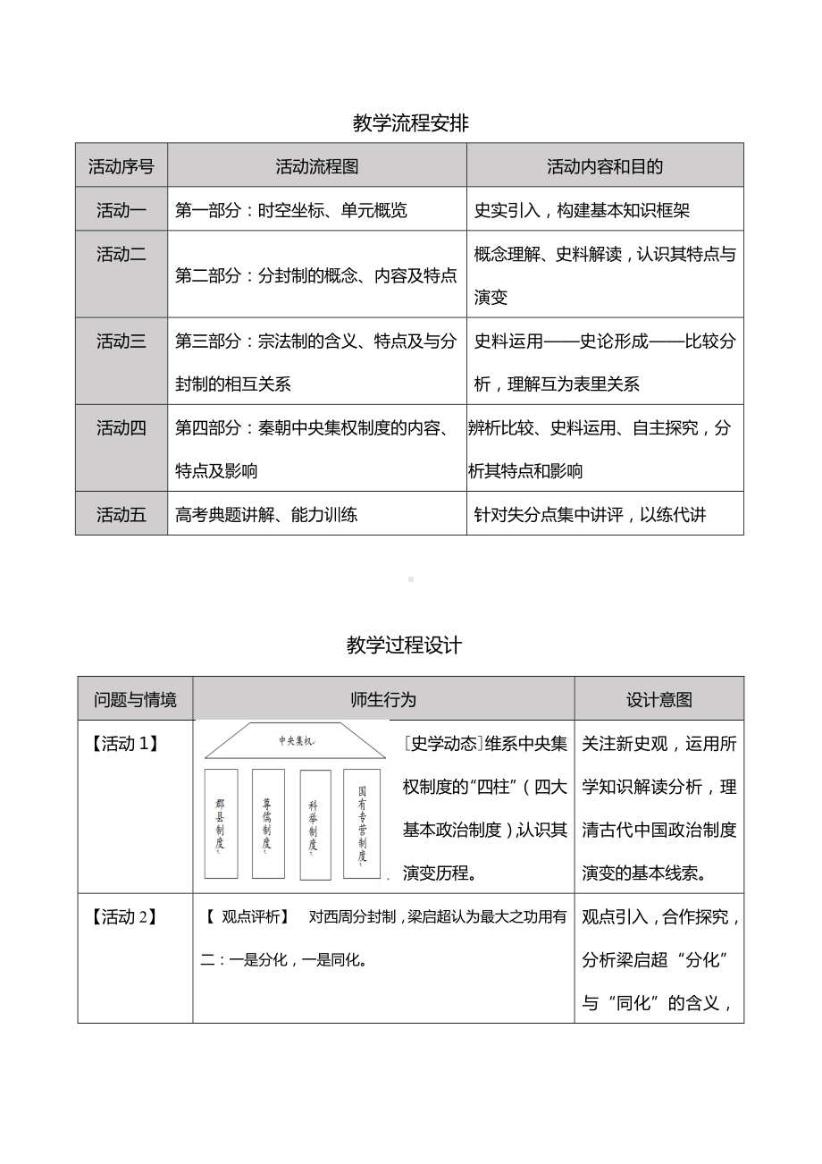 《第1讲商周政治制度和秦朝集权制度建立》教学设计.docx_第2页