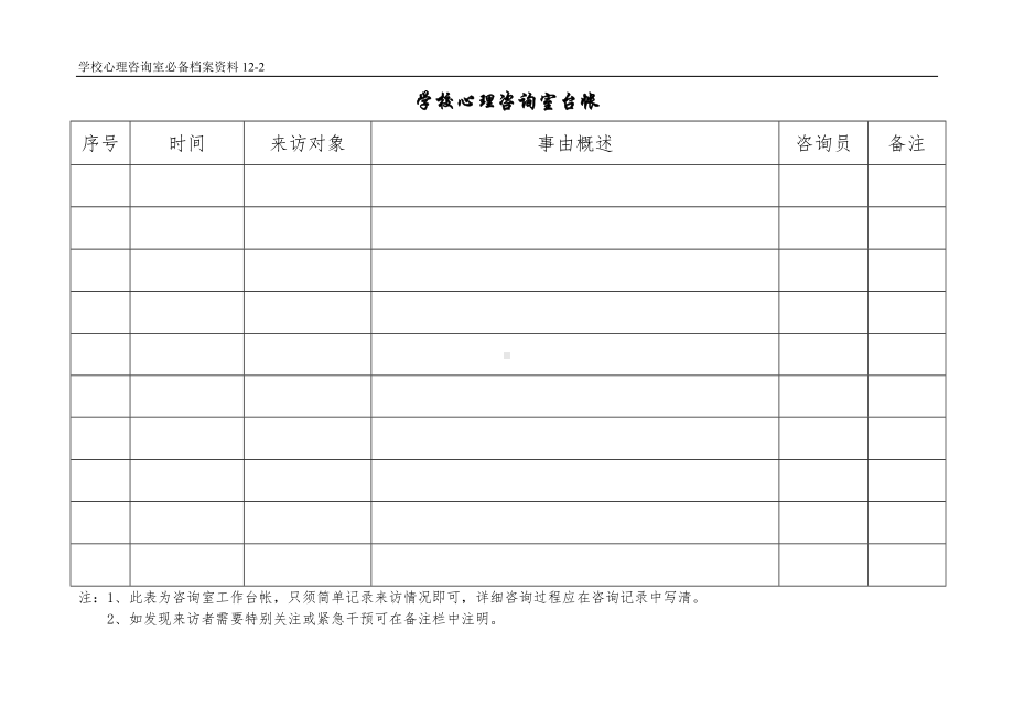 2学校心理咨询室台帐.doc_第1页