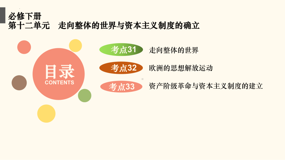 第十二单元 走向整体的世界与资本主义制度的确立 ppt课件-（部）统编版（2019）《高中历史》必修中外历史纲要下册.pptx_第2页