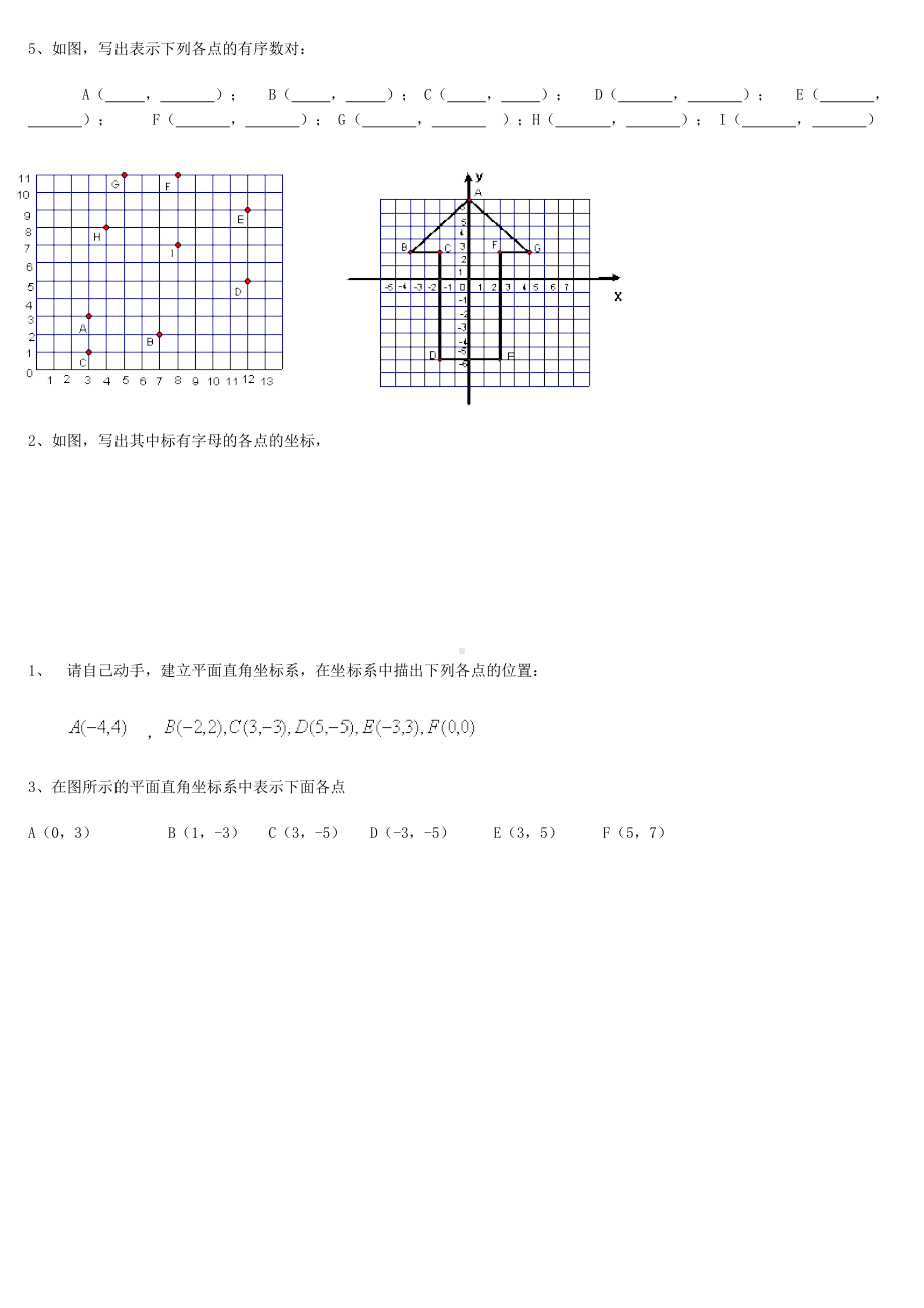 (完整版)人教版数学七年级下册平面直角坐标系练习题.doc_第1页