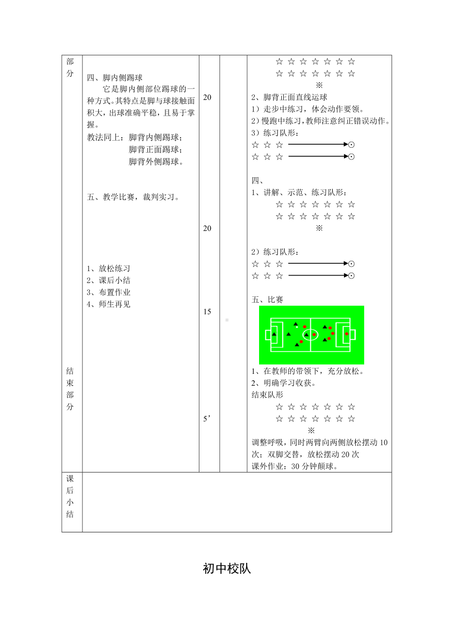 (完整版)初中校园足球校队教案.doc_第2页