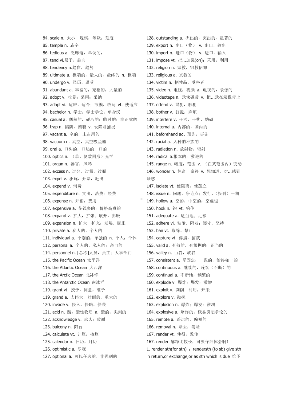 (完整版)大学英语四级高频词汇大全[1].doc_第2页