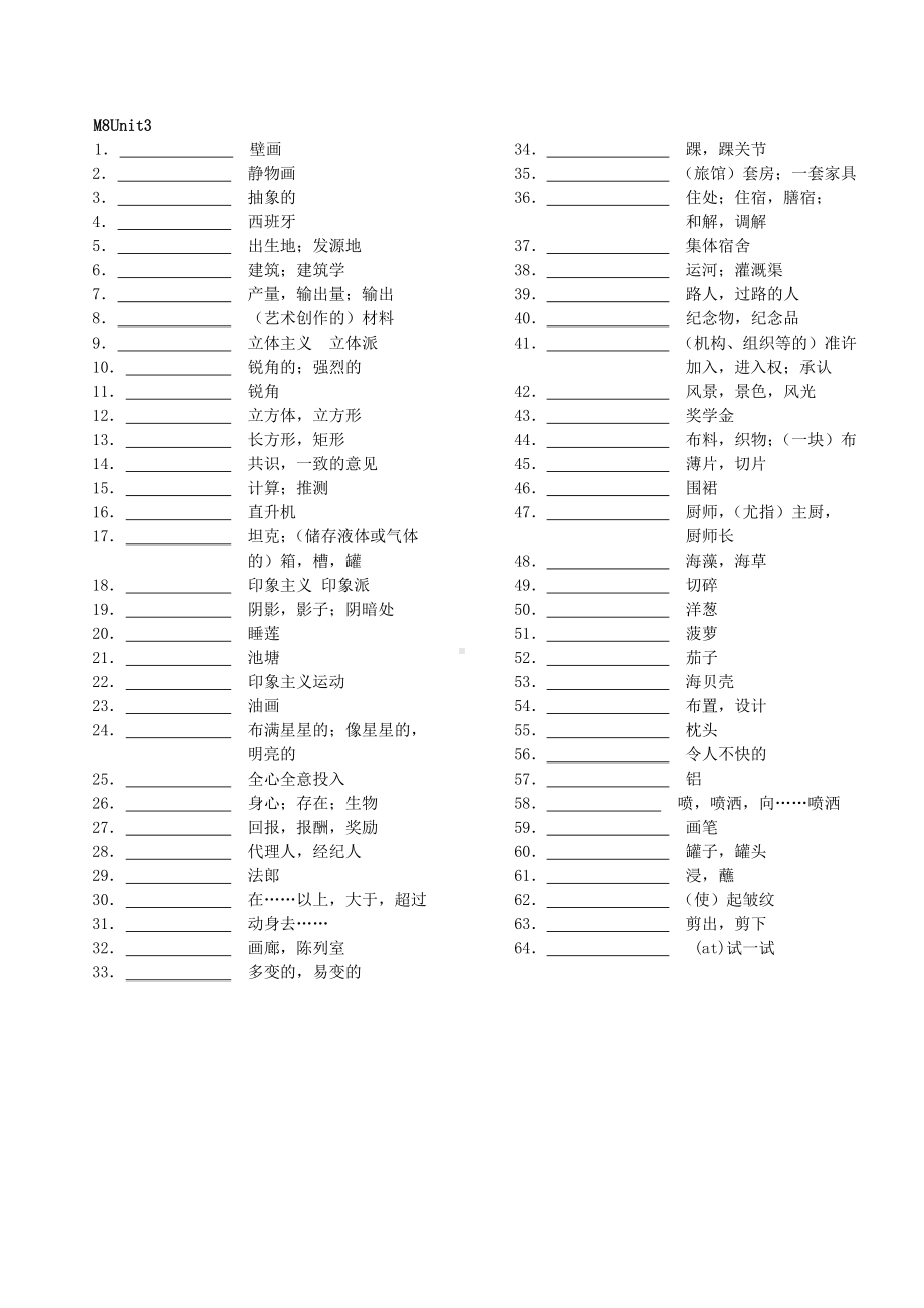 (word完整版)牛津高中英语模块八词汇默写全.doc_第3页