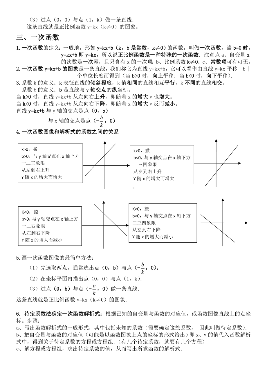 (完整版)八年级数学一次函数知识点总结.doc_第2页