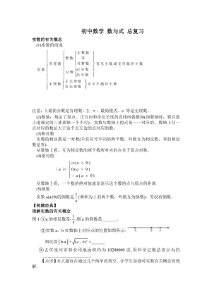 (完整版)初中数学数与式总复习.doc