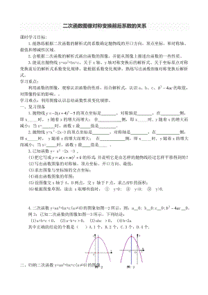 (完整版)二次函数图像对称变换前后系数的关系(专题).doc