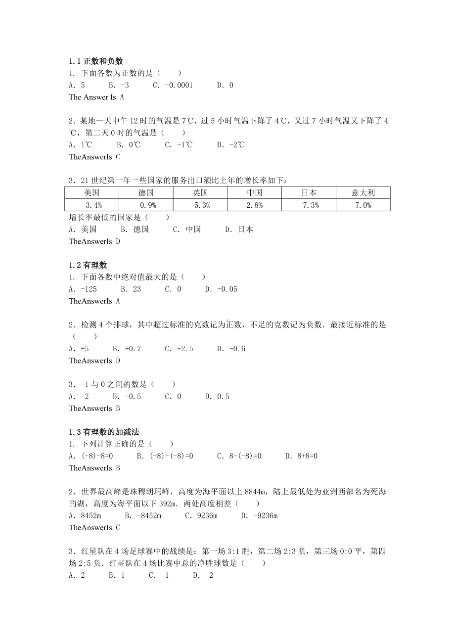 (完整版)初一数学基础题.doc_第1页