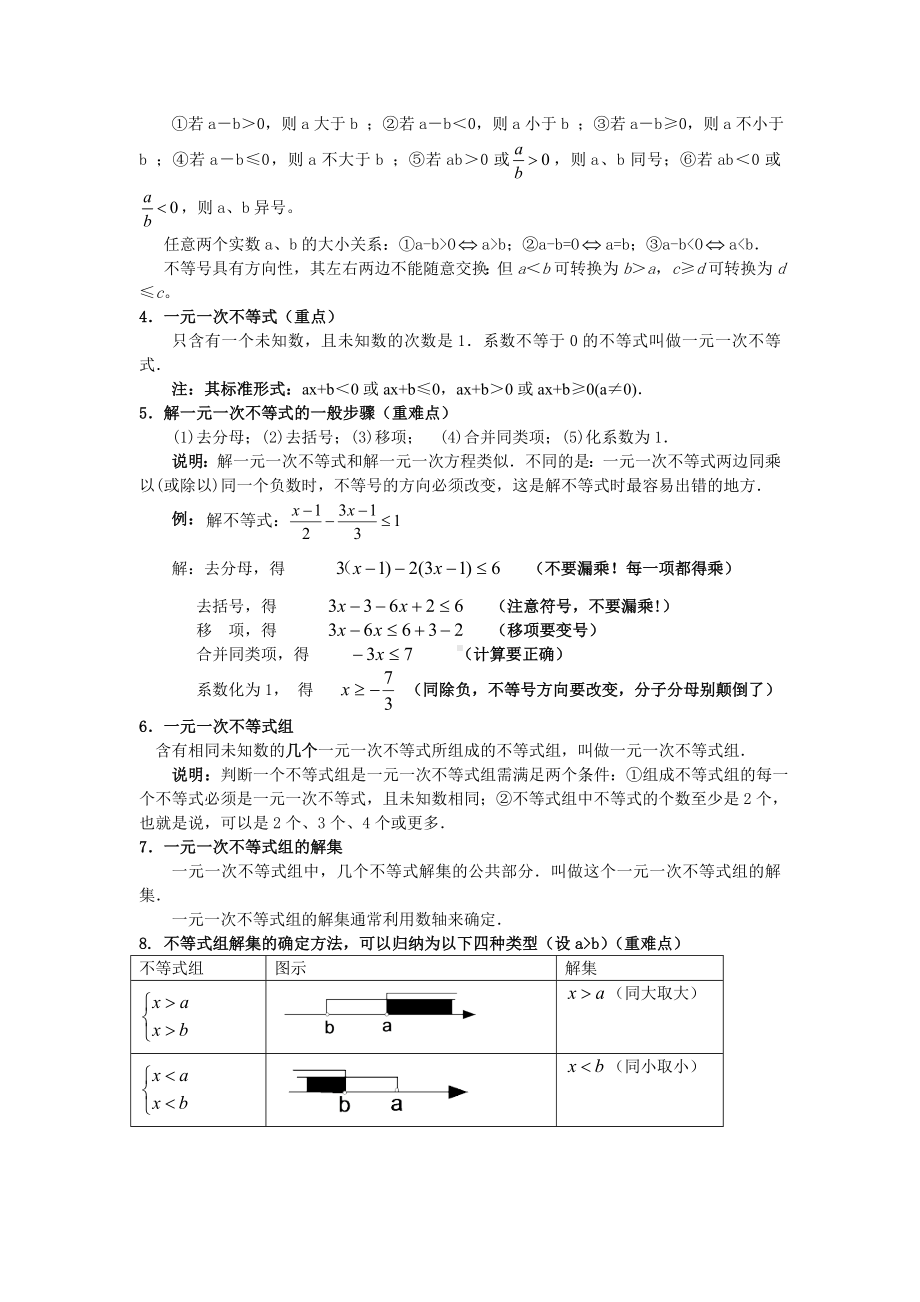 (完整版)一元一次不等式复习讲义.doc_第2页