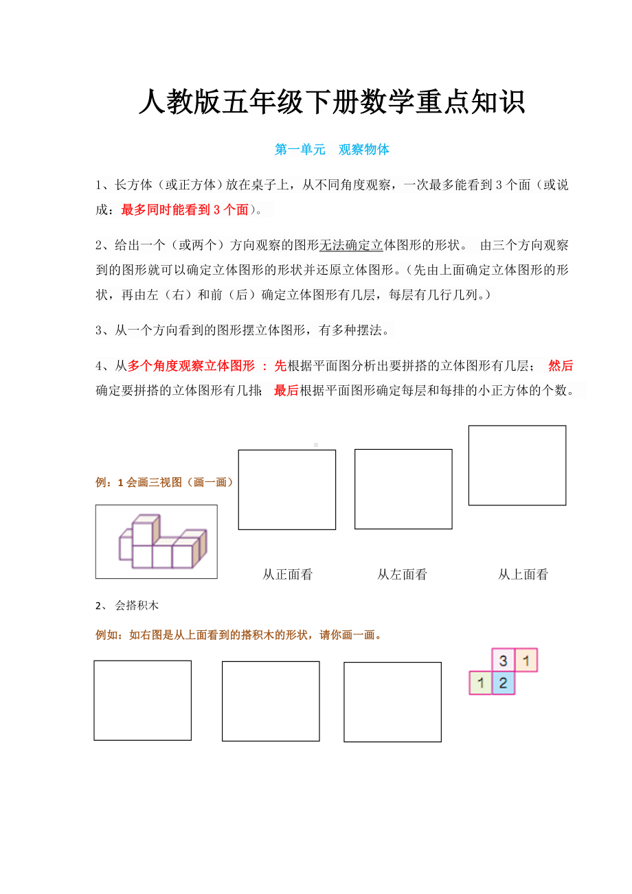 (完整版)人教版五年级下册数学重点知识(精华版).doc_第1页