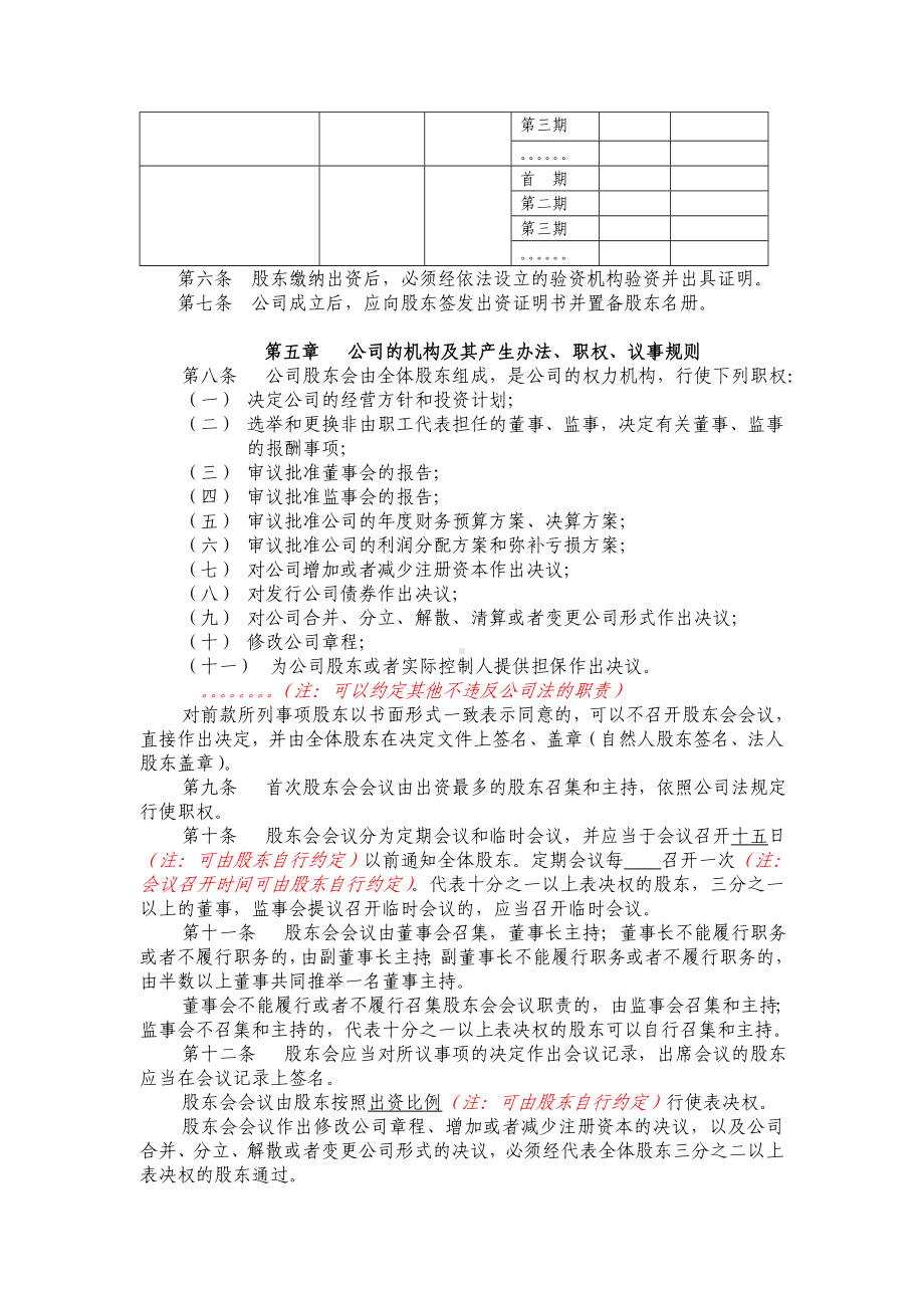 (完整版)上海工商局章程范本.doc_第2页