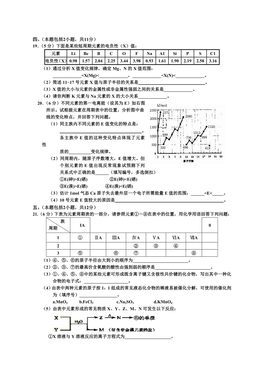 (完整版)原子结构与性质单元测试题.doc_第3页