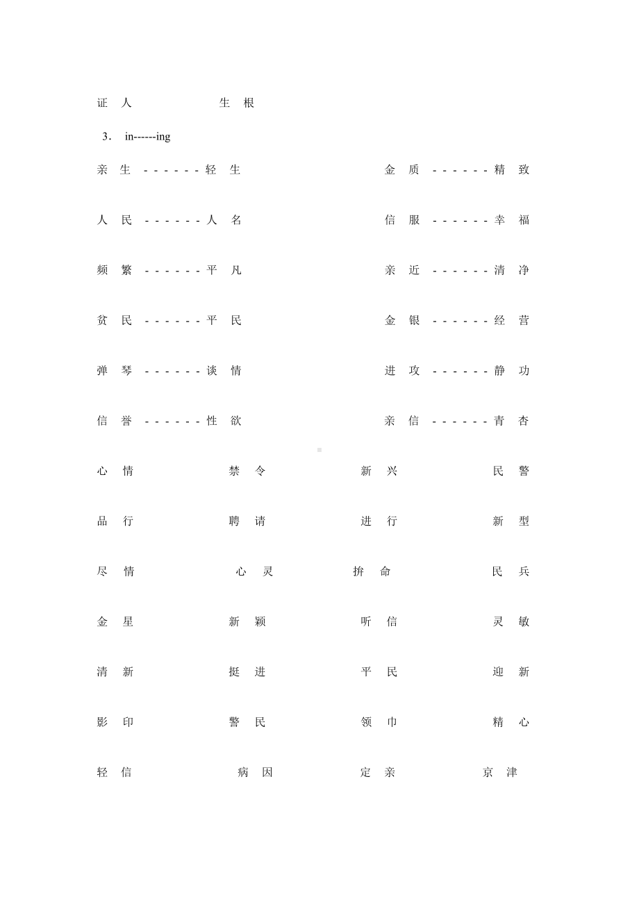 (完整)小学拼音前后鼻音韵母专项习题练习.doc_第3页