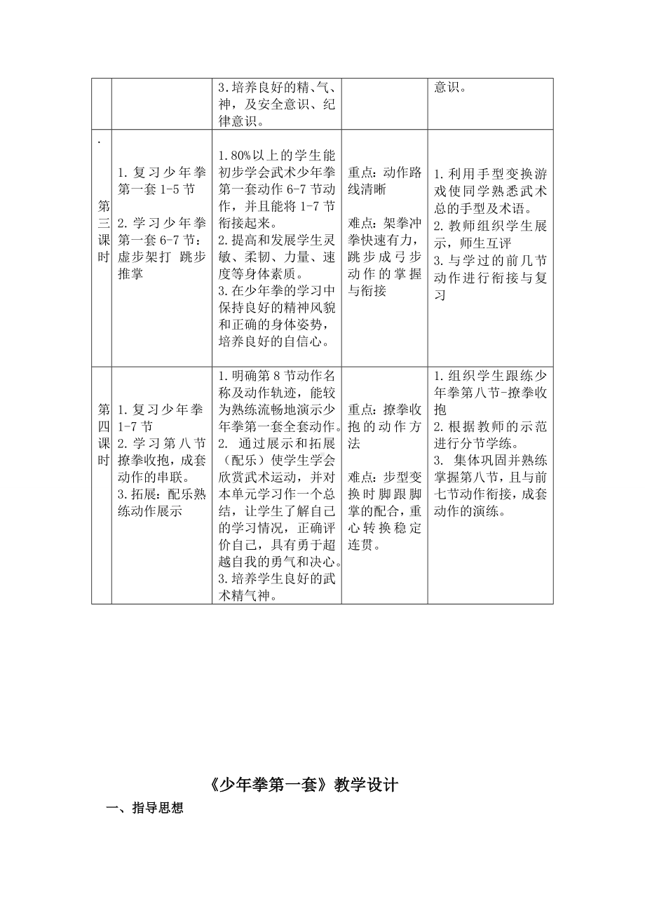 (完整版)少年拳第一套单元教学计划.doc_第2页