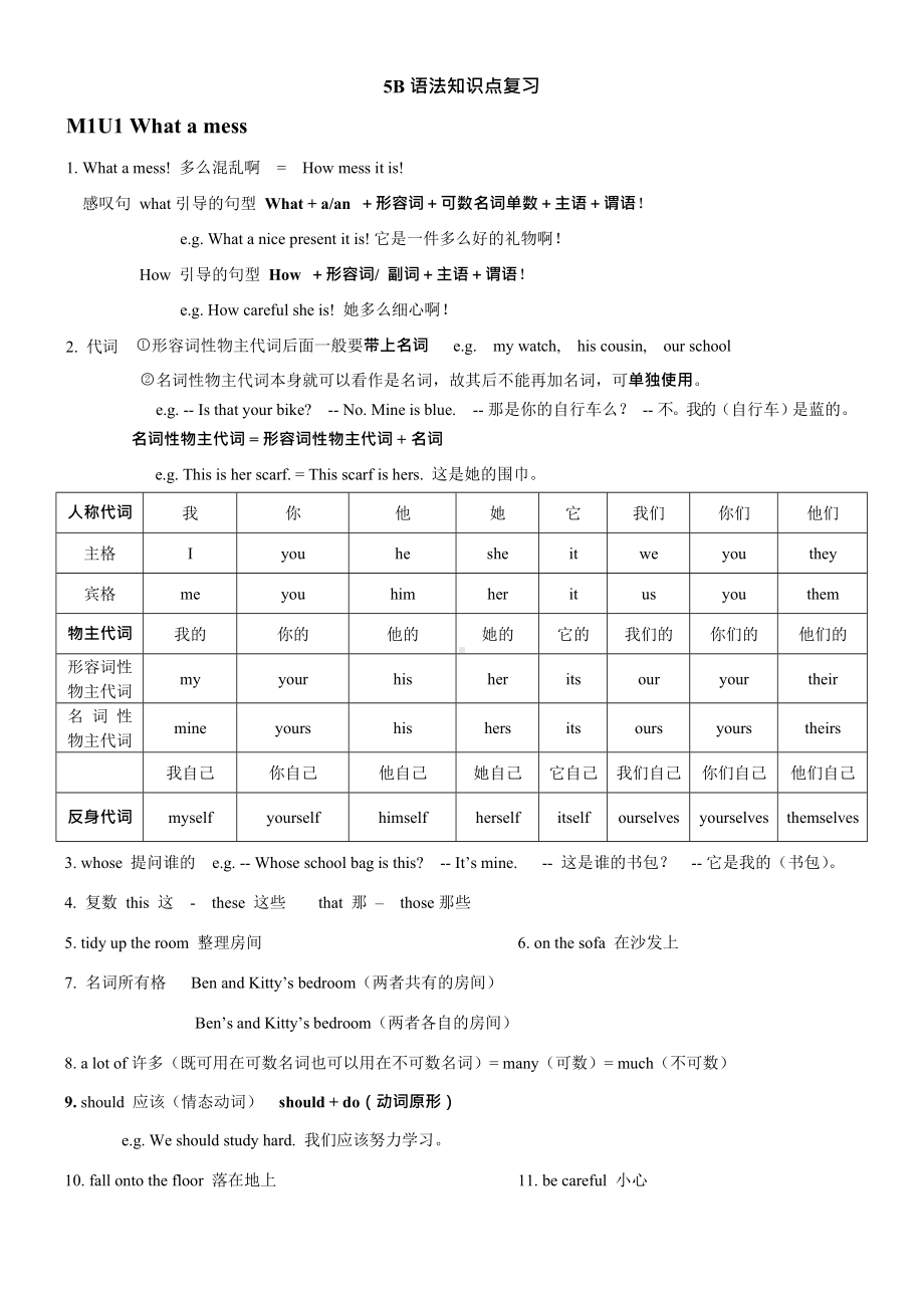 (完整版)上海牛津英语5B语法知识点复习(可编辑修改word版).docx_第1页