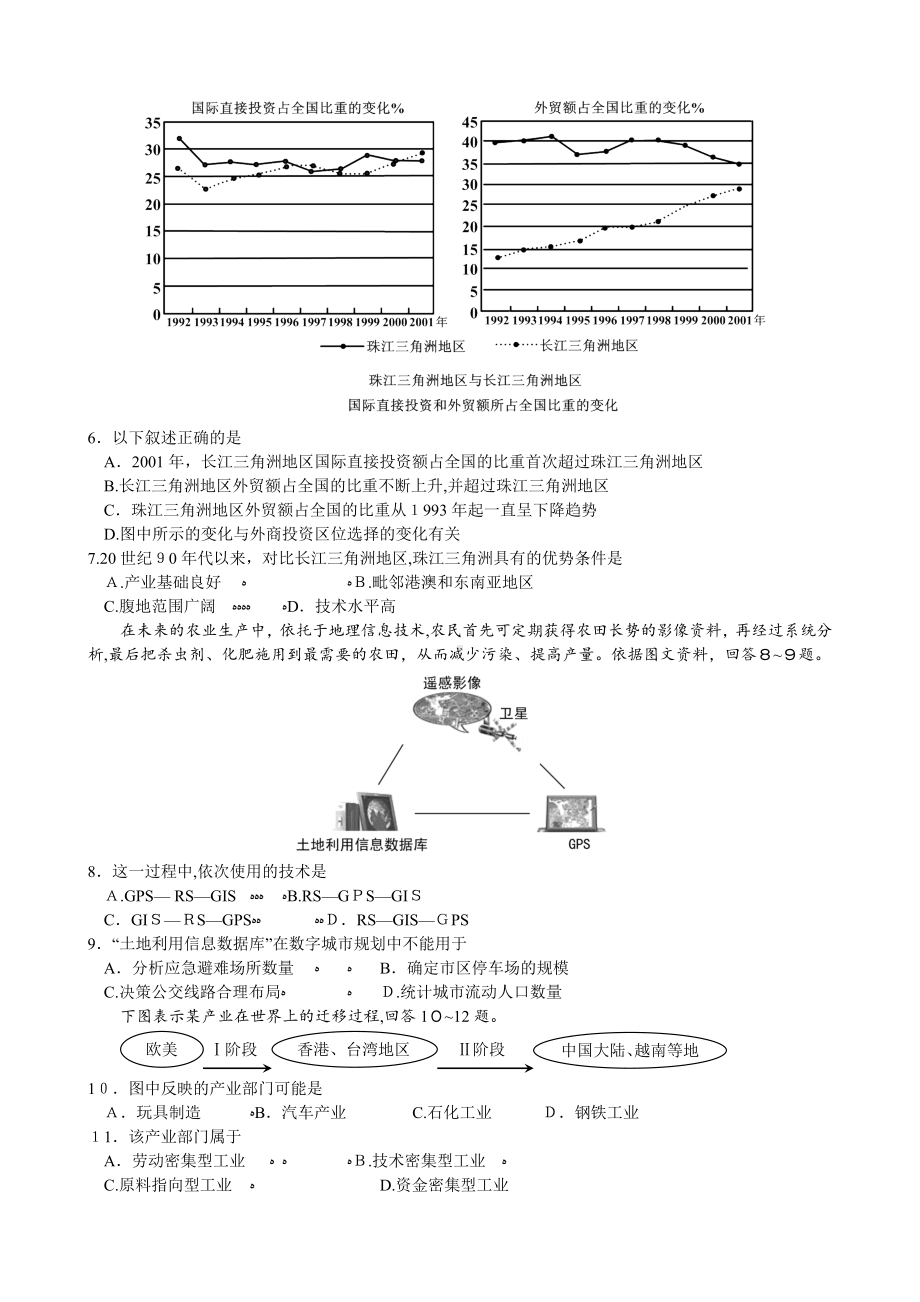 (人教版)高中地理必修三综合测试题.doc_第2页