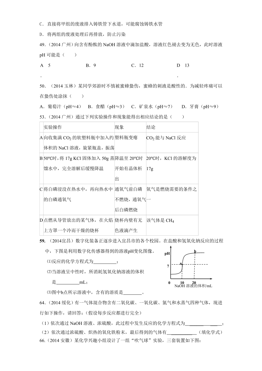 (完整版)初中化学中考题酸碱实验探究题精选.doc_第2页