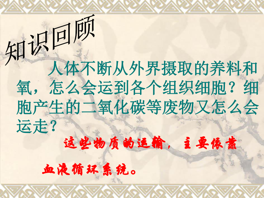 生物：(2013年春使用)《第四章-第一节-流动的组织—血液》课件1(人教版七年级下).ppt_第1页