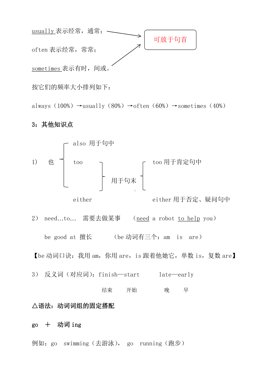 (完整版)人教版五年级英语下册Unit1知识点汇总.doc_第3页