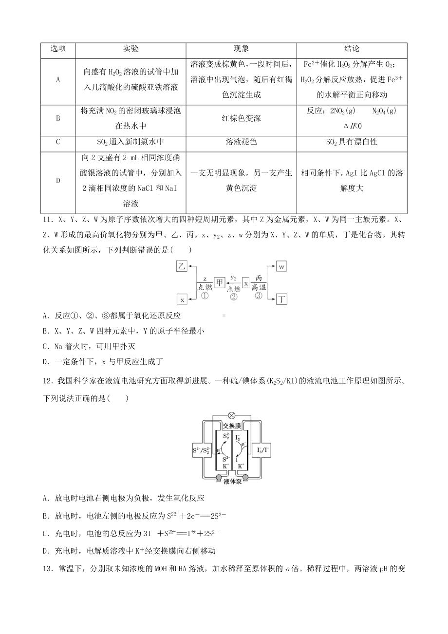 (全国卷I)2020届高考化学模拟试卷精编十二(含参考答案).doc_第2页