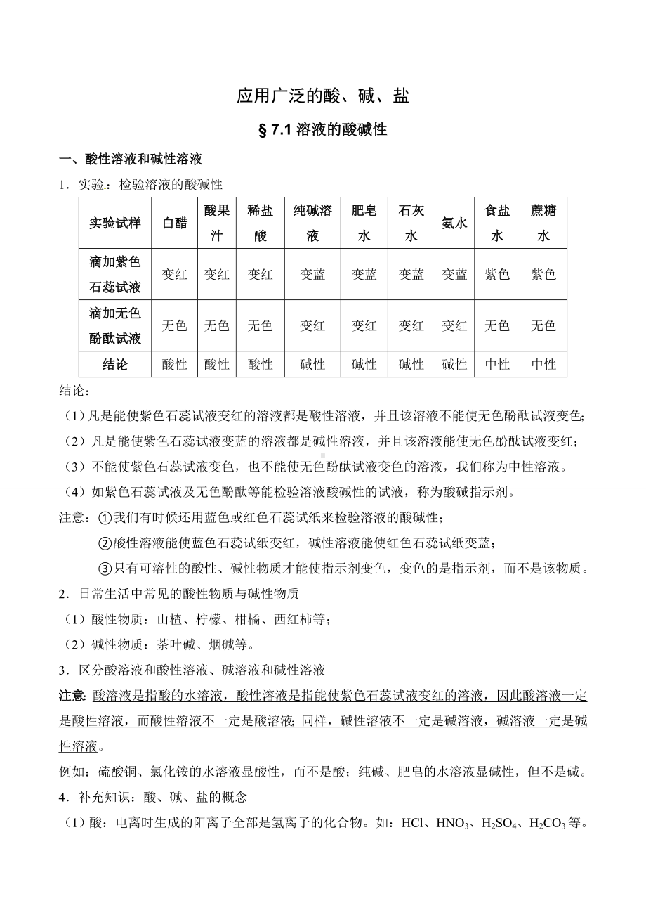 (完整版)初三化学酸碱盐知识点(最全整理版).doc_第1页