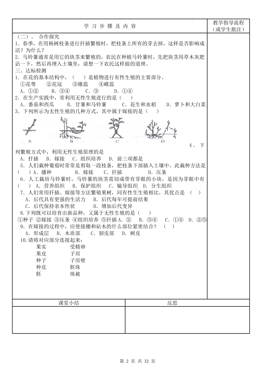 人教版八年级下册生物全册导学案.docx_第2页