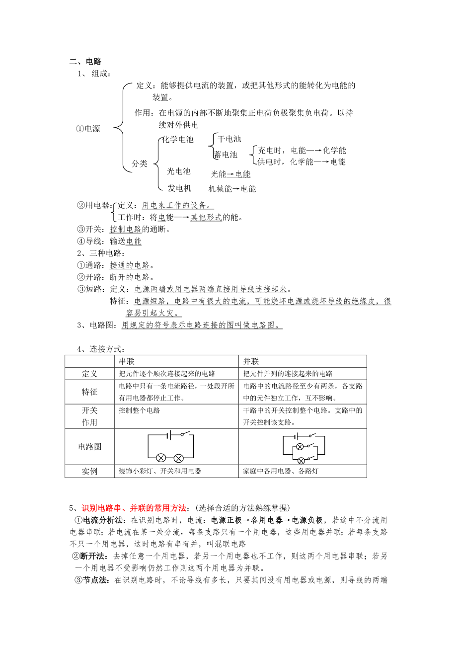 (完整版)初中物理(沪科版)电学基础知识总结.doc_第2页